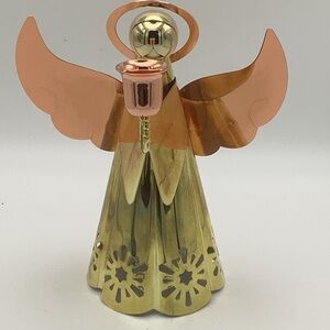 Vintage Home for the Holidays Brass and Copper Angel Candleholder